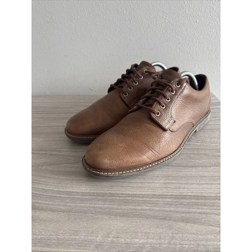 Cole Haan Midland‎ Lug Plain Toe Leather Oxford Shoes Brown C37600 Men’s Size 10